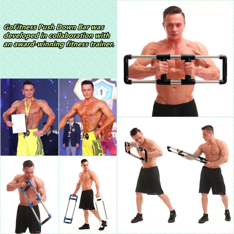 GoFitness Push Down Bar Machine - Chest Expander at Home