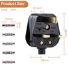2 Pack 3 Pin Plug UK 13 Amp Plugs Fused