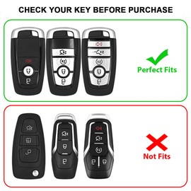 Funda compatible con Ford F-150 Edge Explorer Mustang Lincoln Nautilus totalmente transparente para llave de coche