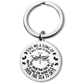 Dragonfly Keychain Outlander TV Show Gifts Keychain for Women Dragonfly Jewelery for Daughter,Sister Outlander Fans Gifts Dragonfly Lovers Jewelry for Her Song Lovers Gifts Dragonfly Keychain