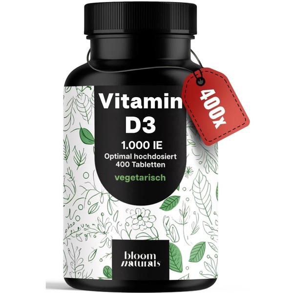 Vitamin D3 1000 IU High Dose - 400 Tablets -