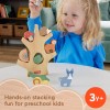Fisher-Price Wooden Balance Tree Stacking Toy for Preschool Kids Fine