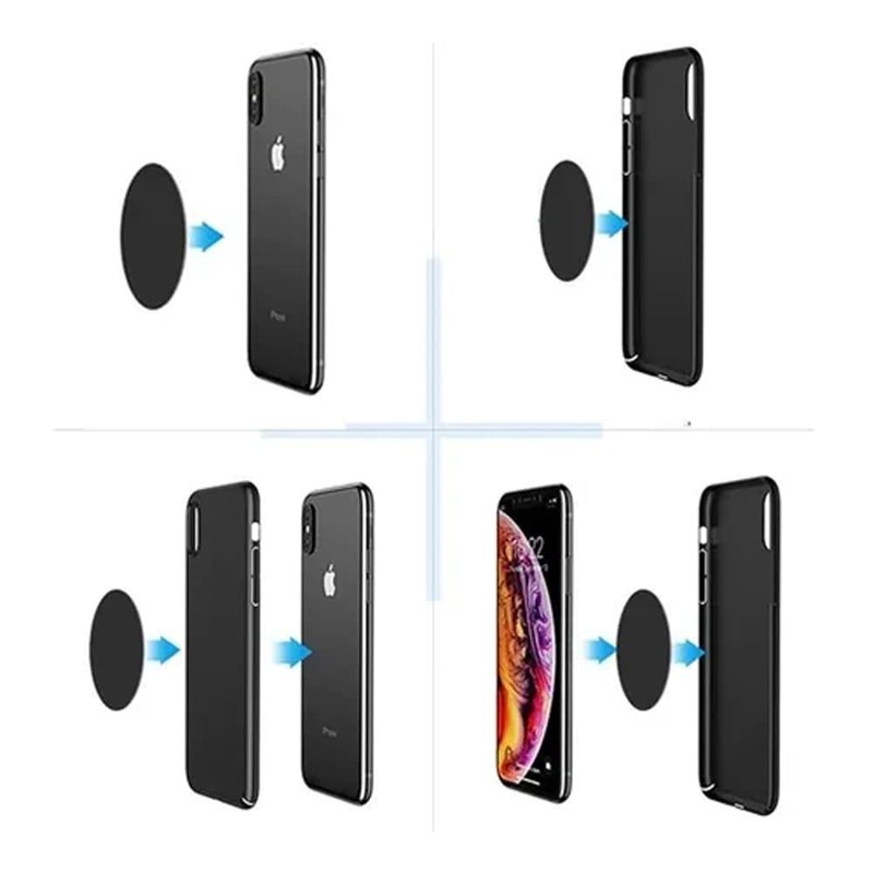 2 Placas De Metal para Teléfono Soporte Magnético 2 Piezas