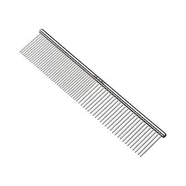 Andis 68550 Stainless-Steel Comb for Knots, Mats & Loose Hair Removal - Effective Dematting Tool, Comfortable, Lightweight, Portable & Safe for Dogs, Cats & Pets – Silver, 7-1/2-Inch