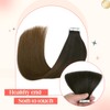 XDhair Tape in Extensions, Echthaar, 55 cm, 55 cm, Extensions,