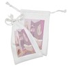 Lunarable Feminine Fabric Pouch Set of 2, Design in the