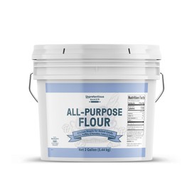 Unpretentious All Purpose Flour, 2 Gallon Bucket, Versatile Kitchen Staple, Food Storage