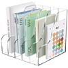 SANRUI Acrylic Desk Organizers, Clear Magazine File Holder, 5 Vertical