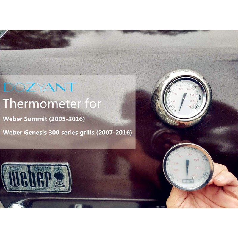 67088 67731 Thermometer with Tab Replacement for Weber Genesis 300,