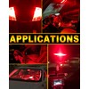 Qasim 44mm(1.73") LED Loop Bulb Bright Red,No-Polarity 12V 211-2 212-2