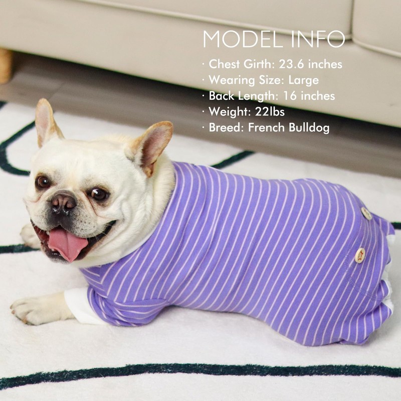 KYEESE- Pijamas para Perros Pijamas para Perros a Rayas Mono