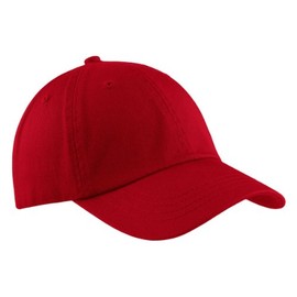 Port & Company Men's Washed Twill Cap OSFA Red
