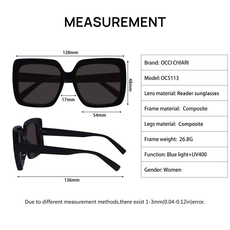 OCCI CHIARI Reader Sunglasses Women 3.0 Oversized Reading Sunglasses 1.0