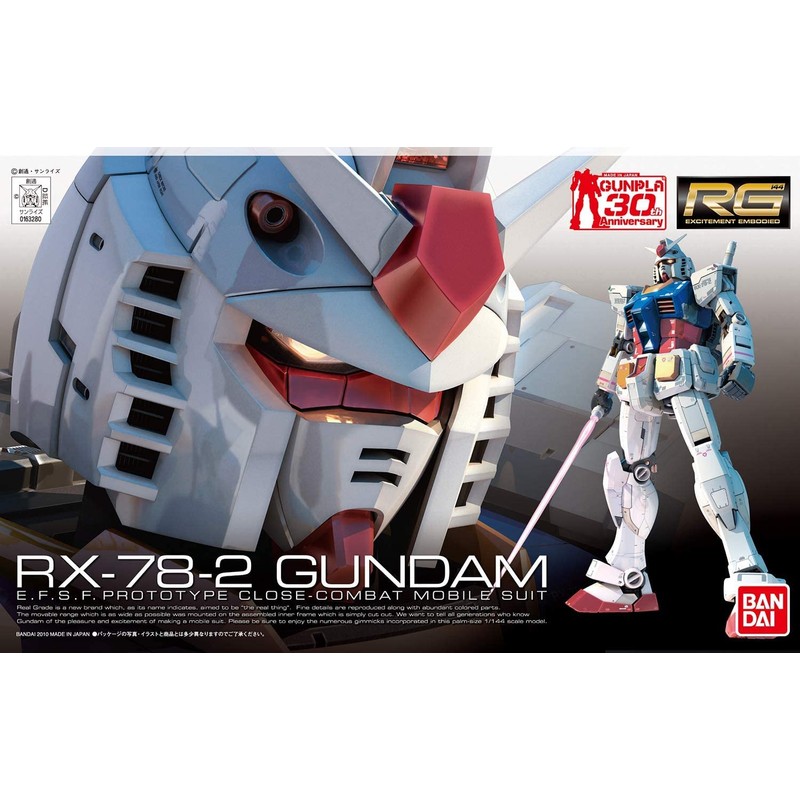 RG Mobile Suit Gundam RX-78-2 Gundam 1/144 Scale Color Coded