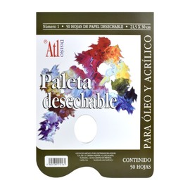 Paleta para Óleo y Acrílico Rodin ATL Desechable con 50 Hojas