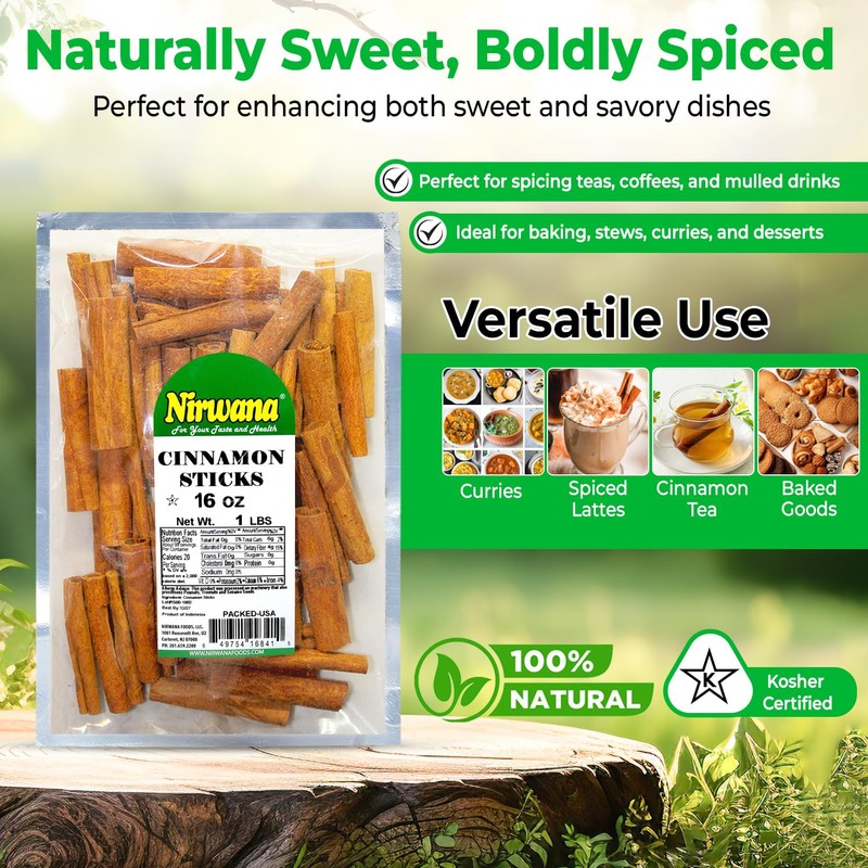 Premium Cinnamon Sticks | Cinnamon for Tea, Baking & Cooking