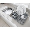 Addis 517940 Cutlery Utensil Drainer Caddy with 4 Compartments, Linen