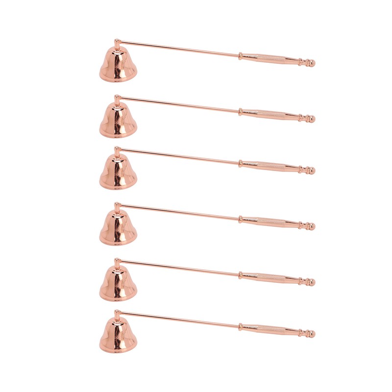 6pcs Candle Extinguisher Rose Gold Rotatable Bell Shaped Candle Extinguisher