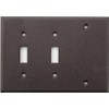 Brown Wrinkle 3 Gang Wall Plate - 2 Toggle 1