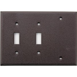 Brown Wrinkle 3 Gang Wall Plate - 2 Toggle 1 One Blank