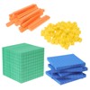 NUOBESTY Base Ten Blocks, 1 Set Math Counting Cube Counting