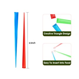 100PCS 3.5 Inch Plastic Toothpicks for Appetizers Toothpicks Cocktail Picks for Drinks Cocktail Toothpicks,Colored Decorative Toothpicks for Appetizers Cocktail Skewers for Fruit Hamburger Sandwich