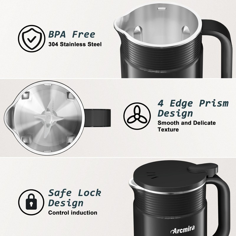 𝟲 𝗶𝗻 𝟭 Nut Milk Maker Machine, 20 oz(600ml) Homemade
