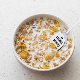 Grandma Nana Birthday Christmas Gifts from Granddaughter Grandson Funny Cereal Spoon for Nanny Nannie Granny Grandmothers Day Gift from Grandchildren Engraved Stainless Spoon for Cereal Lover