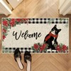 Dlzdn Winter Cat Door Mat Tuxedo Cat Doormat Christmas Non-Slip