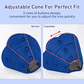 IECOii Dog Cone Collar,Soft Cone For dogs After Surgery to Stop Licking,Small Dog Recovery Collars & Cones Alternative,Adjutable Elizabethan Dog Cones for Small Dogs Chihuahua Yorkies Cone,Blue-S