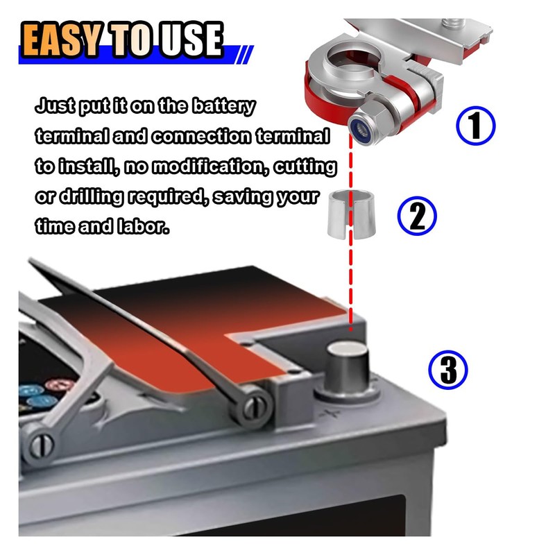 2 Pair Battery Post Shims, Pure Lead Anode Cathode Sleeves,
