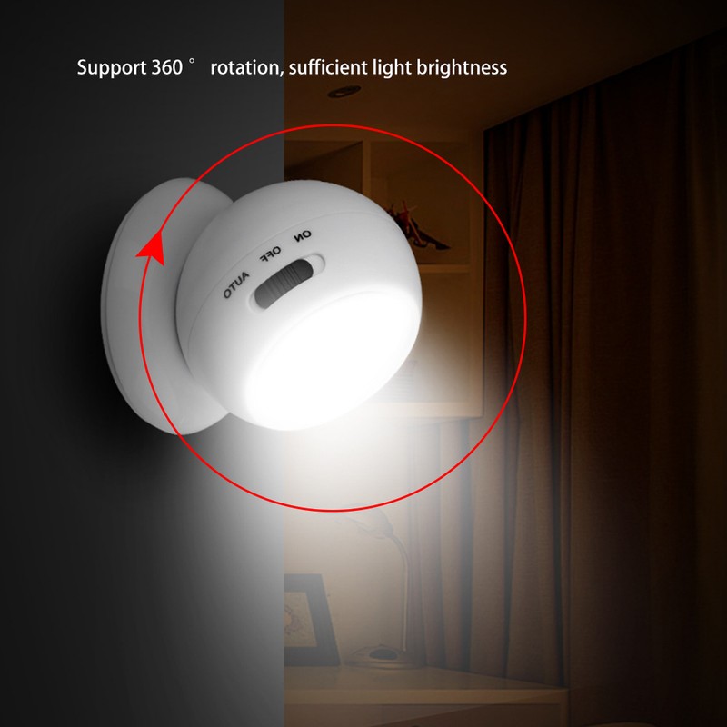 360° Automatic Human Induction Lamp Mini Night Light with Magnet