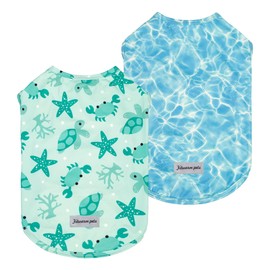 Fitwarm 2 Pack Marine UPF 50+ UV Sun Protection Dog Shirt, Lightweight Cooling Vest, Quick Dry Summer Clothes for Small Dogs Boy Girl, Pet Outfit, Sky Blue, Mint Green, XL