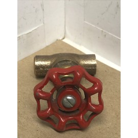 NIBCO 3/8" COPPER-NIBCO GLOBE VALVE- 3/8" SWEAT Valve-3/8"C x3/8"C-RED HANDLE-
