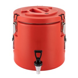 Stainless Steel Insulated Beverage Dispenser, Thickened Thermal Hot and Cold Tea Coffee Dispenser Drink Dispenser with Spigot for Hot Tea & Coffee, Cold Milk, Water, Juice (15L/3.9gal)