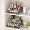 LUHENPING 4 Tier Spice Rack Organizer for Cabinet - Black