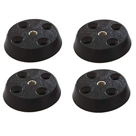 Mounting Plates Slanted / Straight Ideal for Table Legs and Furniture Feet - Perfect for Dining Table, Coffee Table, Desk & More (4 x Black, Straight)