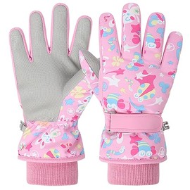 Azarxis Guantes de Esquí Niño Invierno Pantalla Táctil Impermeable Guantes Témicos para Snowboard Ciclimo Niño de 7-13 Años