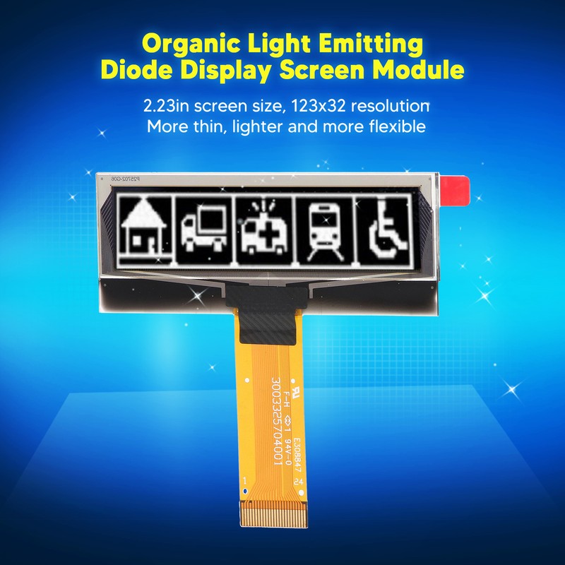 Organic Light Emitting Diode Display Module 2.23in 123x32 Resolution SSD1305