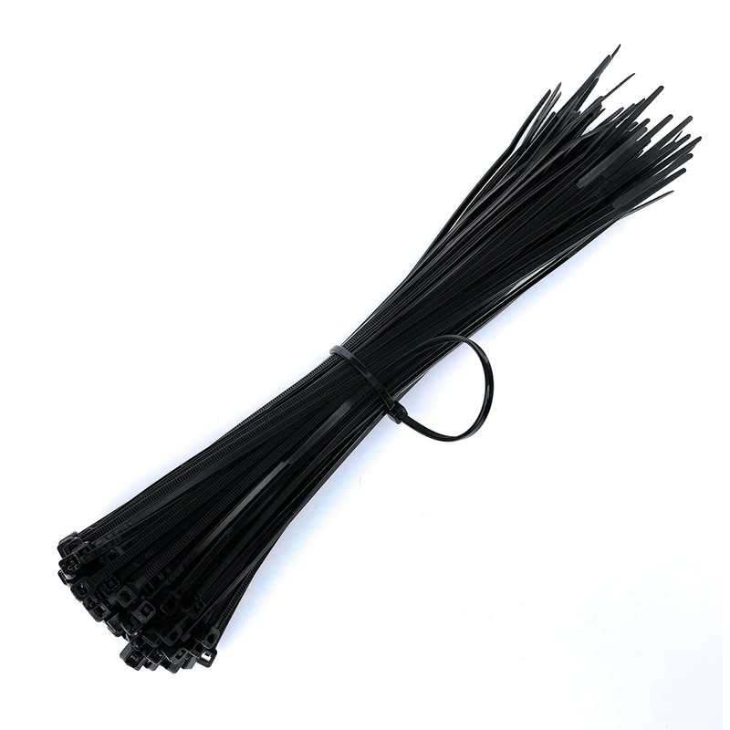 100 Pack Black 300mm x 4.8mm Cable Ties/Ties Zip Ties/Nylon