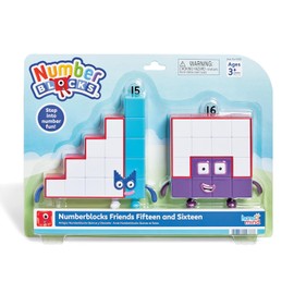 hand2mind Numberblocks Friends Fifteen and Sixteen Figure Pack, Number and Counting Toys for Toddlers, Play Figure Playsets, Small Figurines for Kids, Kindergarten Math and Pretend Play Toys