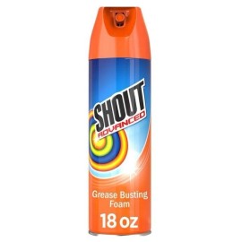 Shout! Factory Shout Advanced Grease Busting Foam, Laundry Stain Remover, Oil and Grease Stain