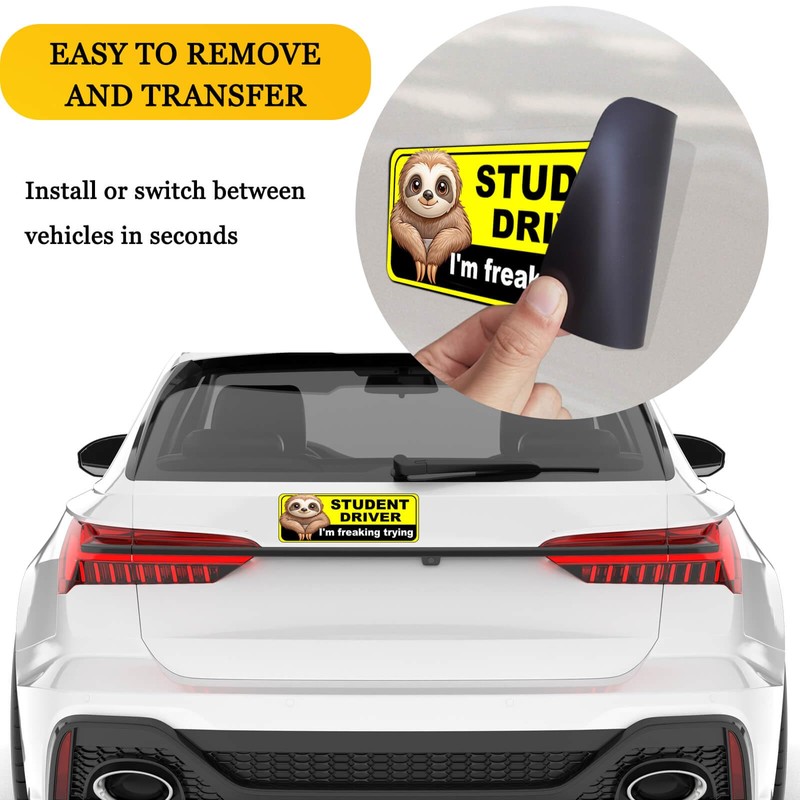 NIMONA Student Driver Magnet for Car - Funny 2 Pack