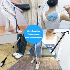 Homymusy Hip Kit,Hip Knee Replacement Kit After Surgery and Seniors Daily Living Aids for Mobility,Suitable for Hip Replacement(33" Reacher Grabber Shoehorn Dressing Stick)