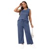 WIHOLL Summer Outfits for Women Two Piece Set Casual Wide