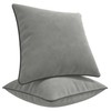 Blau Marité Decorative Velvet Throw Pillow Covers with Trim. Soft