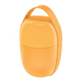 Alessi Food à porter SA03 Y, Two-compartment lunch pot in thermoplastic resin with cooling element, yellow.