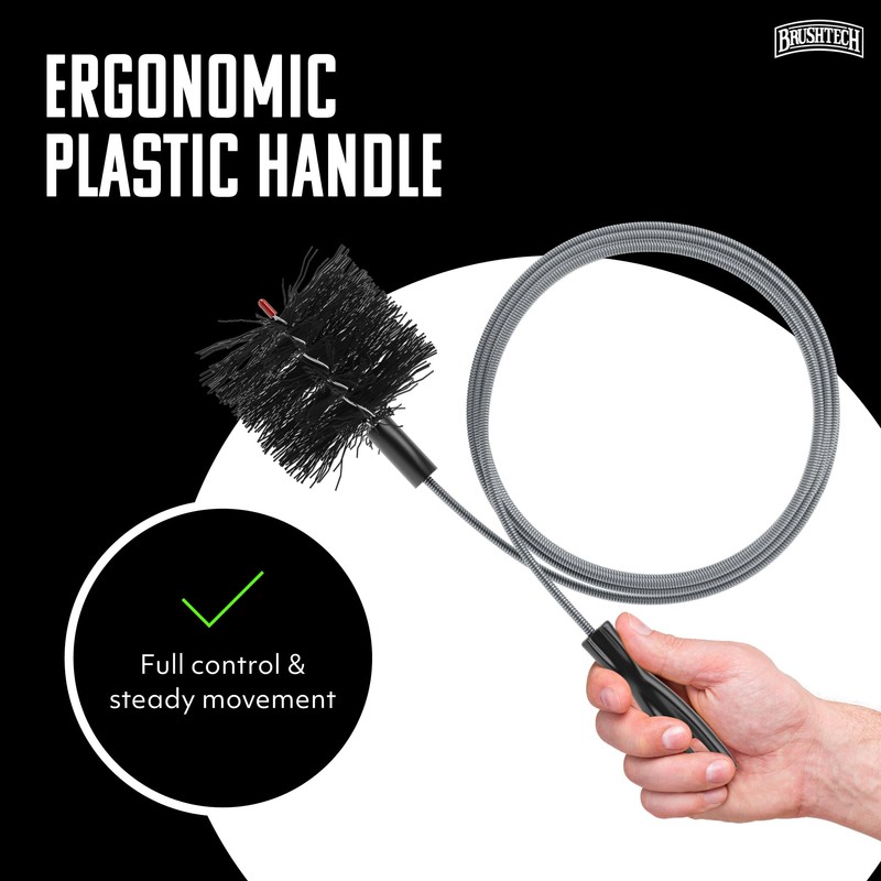 Brushtech Dryer Vent Cleaning Brush - 10-Foot Flexible Duct Cleaning