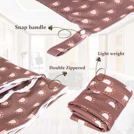 MOMIGO 2 pcs/set Wet Dry Bags for Baby Cloth Diapers - Reusable, Washable for Stroller, Diapers, Toiletries, Travel Bags, Beach, Pool, Gym Bag with Two Zippered Pockets 11.8 * 15.7 inch（Pink）