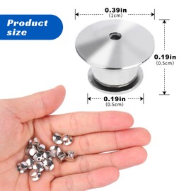 Locking Pins Metal Pin Keepers Back Lock Clasp Brooch Enamel Reduce Pin Back Pin Safety Clasp for Jewellery Name Plate Crafts DIY Silver Pack of 30